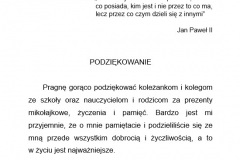 podziekowanie
